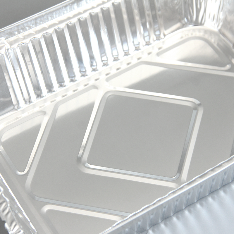 1900ml dikdörtgen alüminyum folyo kabı IK260