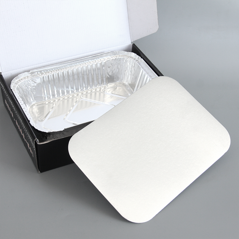 1900ml dikdörtgen alüminyum folyo kabı IK260